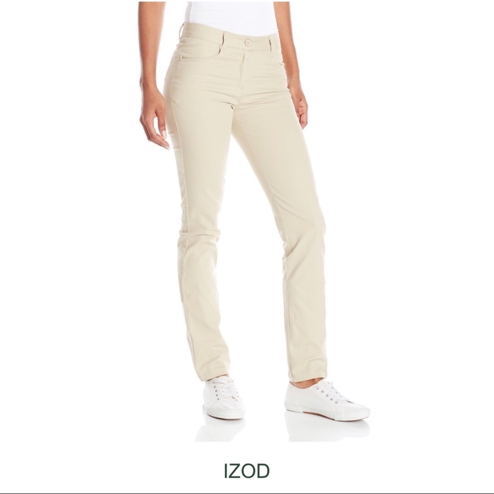 IZODJunior Uniform Khaki Skinny Leg Pants Stretch